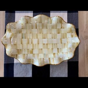 MacKenzie-Childs Parchment Check Serving Platter